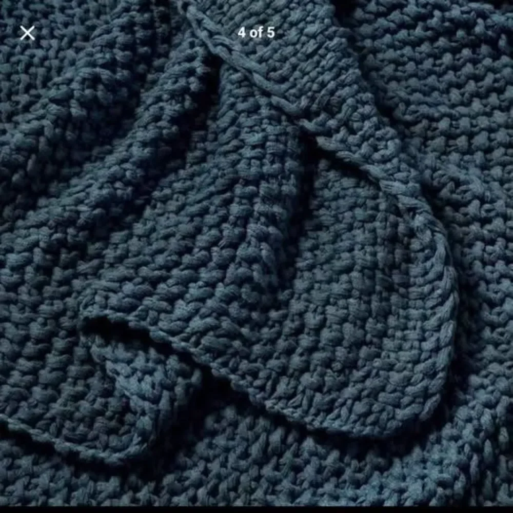 Casaluna Knit Blanket - Full/Queen - Blue- New